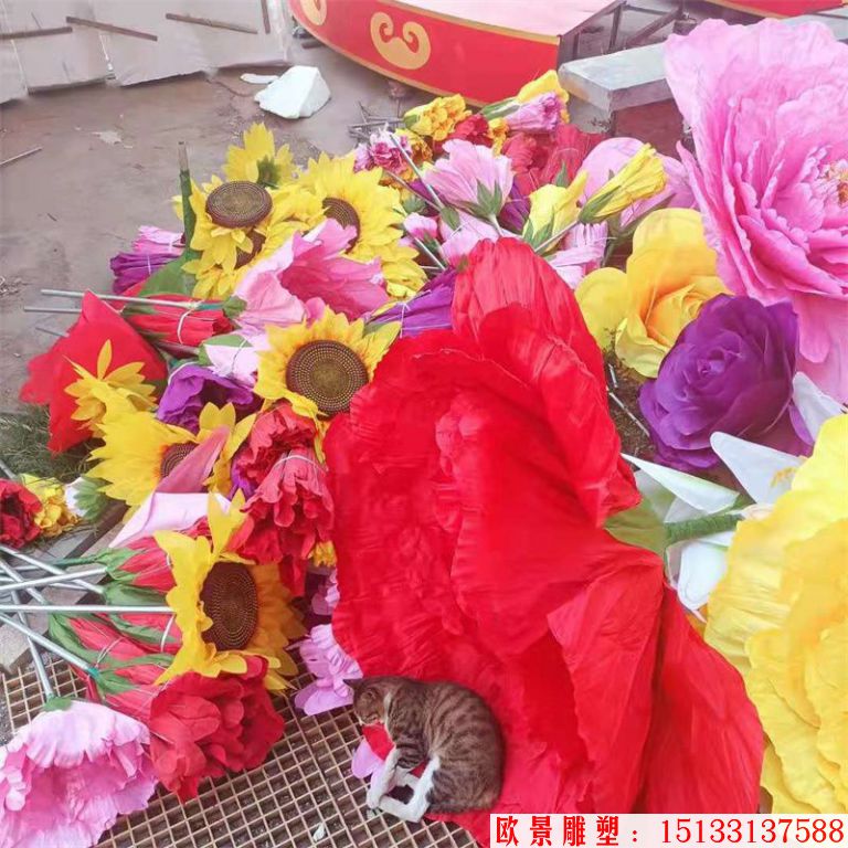 玻璃钢花篮雕塑,仿天安门花篮,花卉绢花花篮7